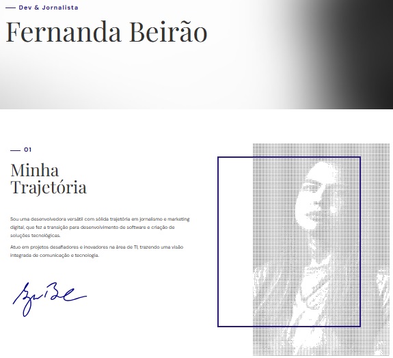 Site Portfolio Beirão Desenvolvedora e Jornalista